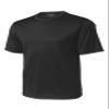 SPORT-TEK Unisex PosiCharge Elevate Tee | Fashion Workout T-Shirt for Men & Women, Athletic Gym Clothing for Spring & Summer Black view 3