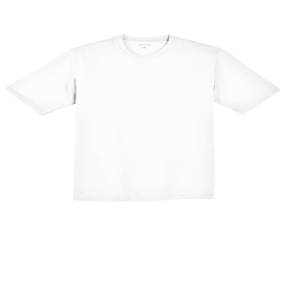 SPORT-TEK PosiCharge RacerMesh Tee | Workout Shirt for Men & Women, Athletic Fit Gym Clothing for Spring & Summer Fashion White