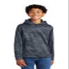 SPORT-TEK Youth Sport-Wick CamoHex Fleece Hooded Pullover, Dark Smoke Grey, Medium view 1