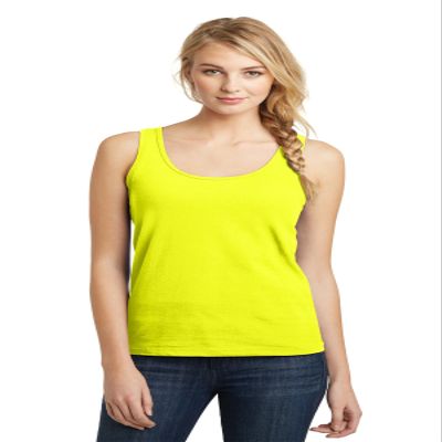 DISCONTINUED District Juniors The Concert Tank 4XL Neon Yellow