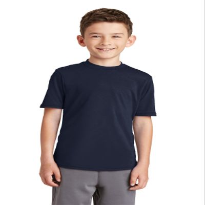 Port & Company Youth Performance Blend Tee XS Deep Navy