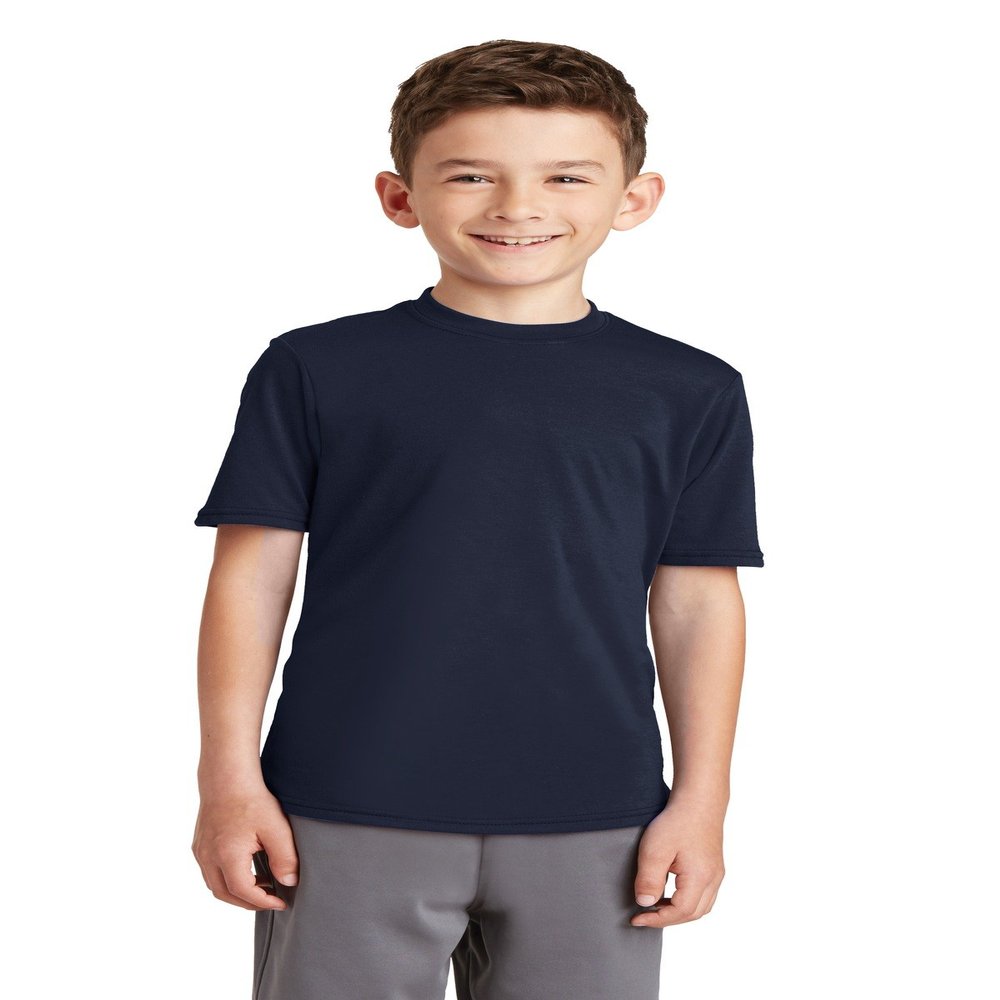 Port & Company Youth Performance Blend Tee XS Deep Navy