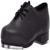 Leo Girl's JAZZ TAP Athletic Shoe, black, 1 Medium US Little Kid view 1
