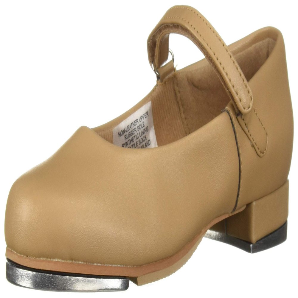 Leo girls Rhythm Tap Dance Shoe, Tan, 9.5 Toddler US