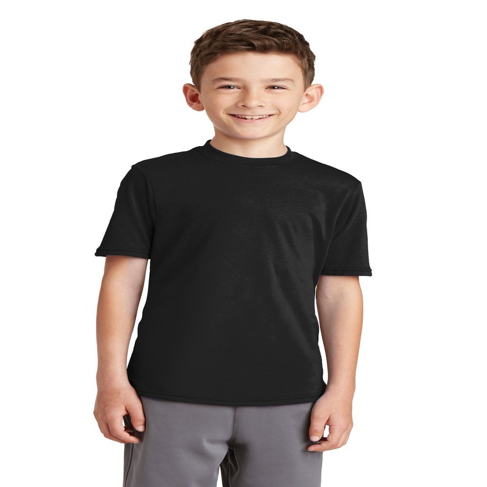 Port & Company Youth Performance Blend Tee XS Jet Black