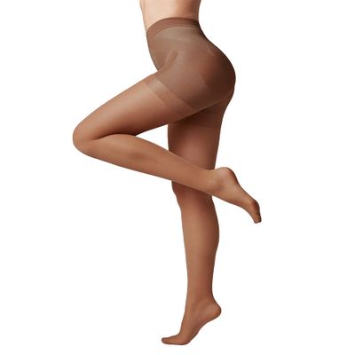 Conte High Waist Control Top Shaping Semi Opaque Pantyhose Tights X-Press 40 Den, 4 - Large, Mocca
