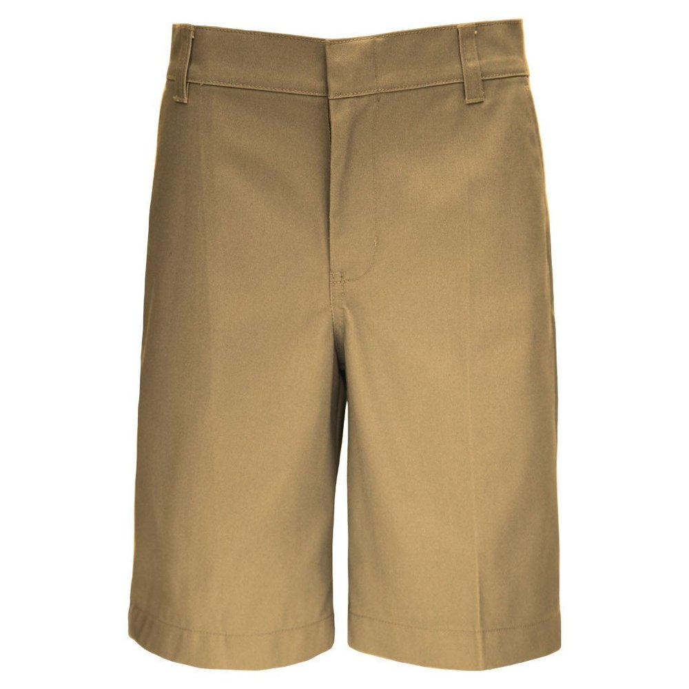 Pro5 Boys School Uniform Husky Fit Shorts Pant Black/Navy/Khaki/Grey 8~22 (8, Khaki)