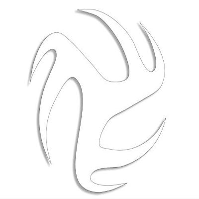 Abstract Volleyball White Vinyl Window Decal (car Sticker)
