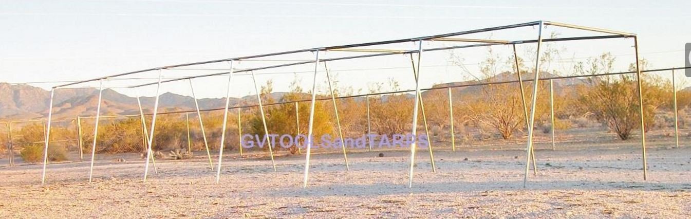 Golden Valley Tools & Tarps 60' Baseball Softball Slant Leg Trapezoid Batting Pitching Cage - 1 5/8"" Frame Fittings Only - Pipe NOT Included