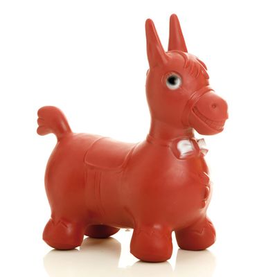 Togu Pediatric Inflatable Balance Horse for Balance Training, Improvement of Coordination and Building Strength. Bonito the Horse, Red. Weight Capacity 135 lbs.