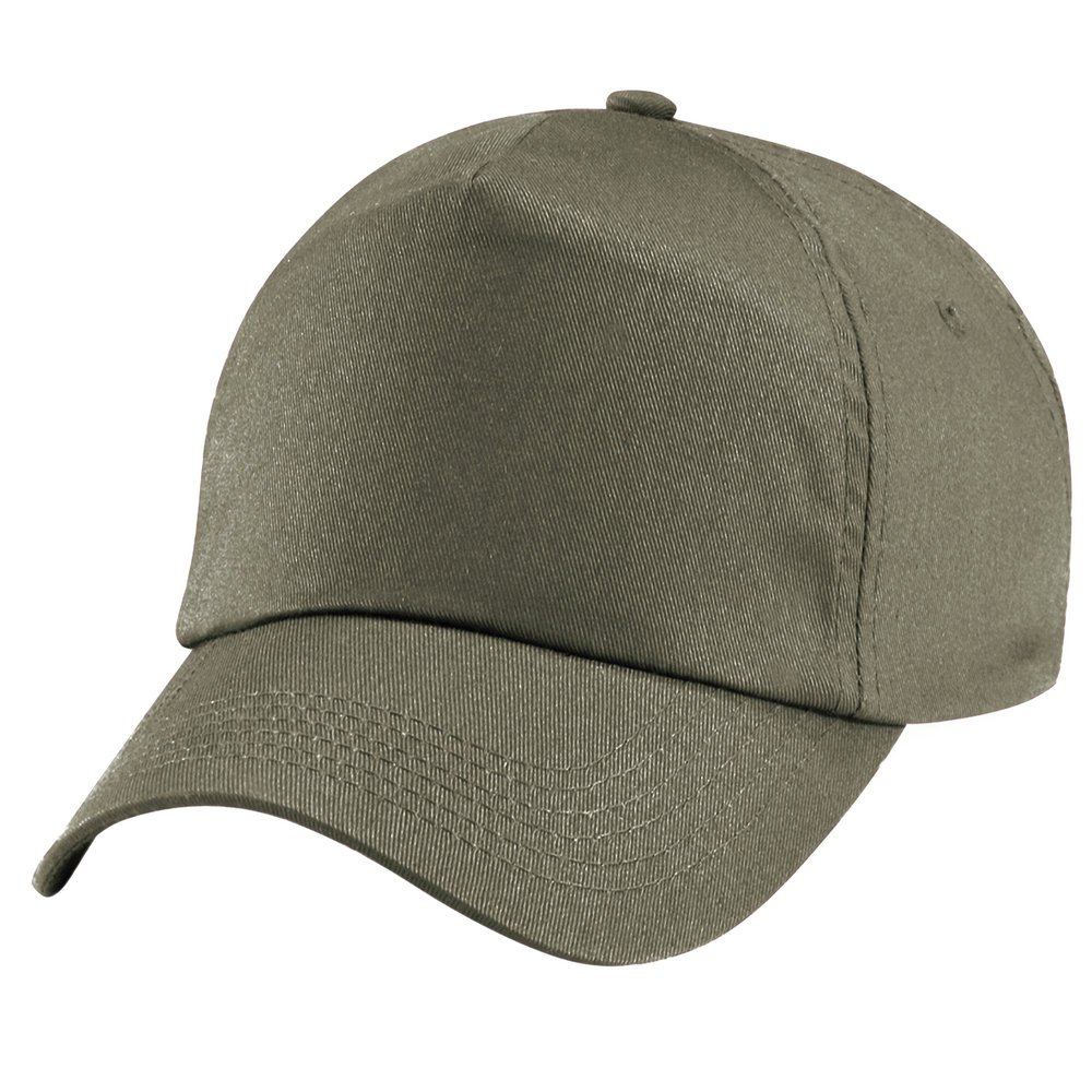 Beechfield Unisex Plain Original 5 Panel Baseball Cap (One Size) (Olive Green)