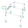8pc 1 3/8" Short Heavy Duty Foot Pads Baseball Batting Cage Base Plate Fittings (FVFP) - Works with 1 3/8" EMT Pipe or Chain Link Fence top Rail That has an Outer Diameter of 1 5/16" view 4