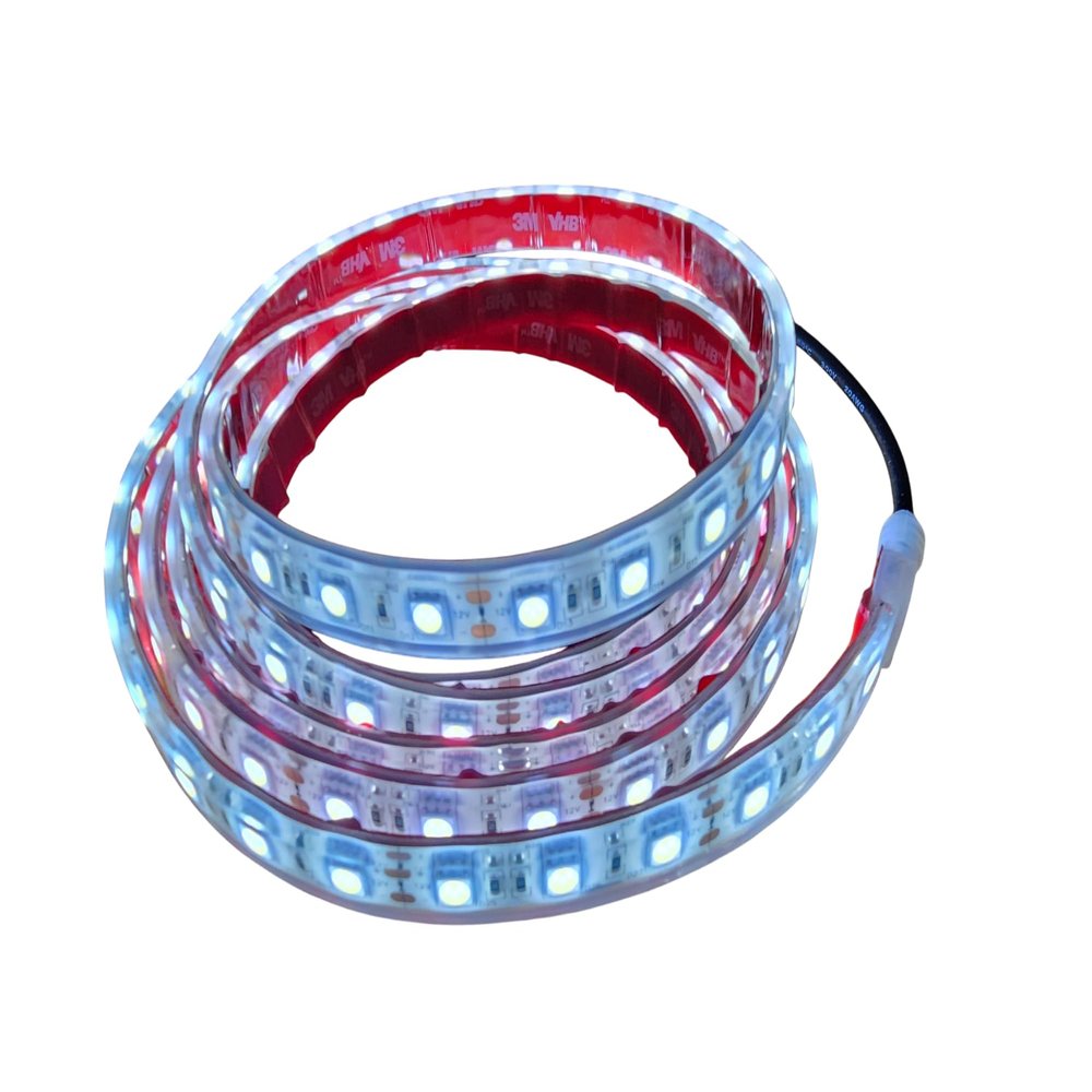 IP68 4FT White Marine Submersible LED Light Strip 12V, LED Rope Lights, Waterproof Led Lights, Under Gunnel Lights