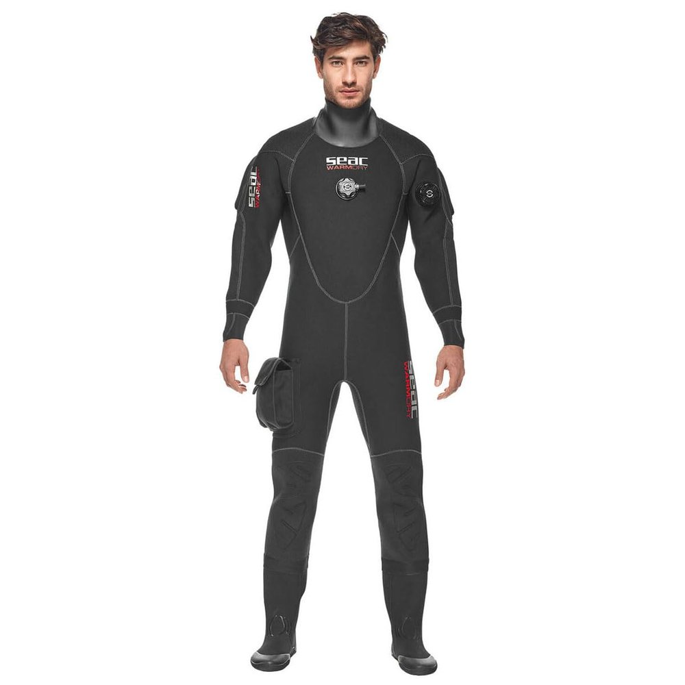 SEAC Men's Warmdry 4mm Neoprene Dry Suit, Black, 4X-Large (Model: 0060001009160A)