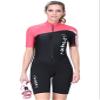 Cokar Womens Shorty Wetsuit Front Zip 1.5mm Neoprene Swimsuits Short Sleeves Diving Suit view 1