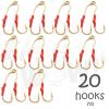 20 Fish WOW! 7/0 Assist Hook Gold-Plated 4X Strong Jigging Assist Fishing Hooks Size 7/0 for Vertical Speed jig, Knife jig, Butterfly Jigs, Flat Fall jig view 1
