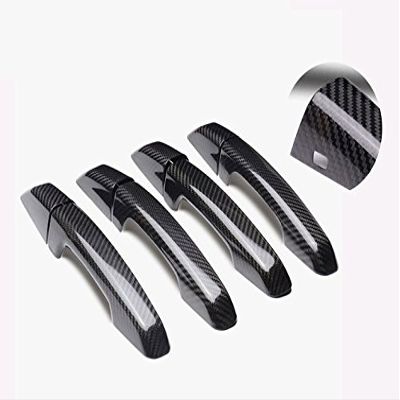 Eppar New Carbon Fiber Handle Covers (One Set) for LAND ROVER Discovery Sport 2014-2017 (door Without Touch Auto Lock)