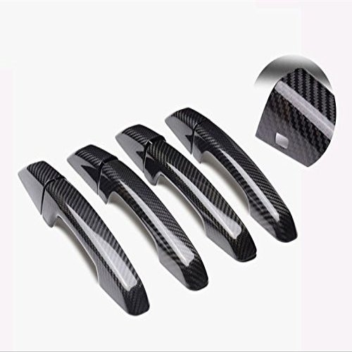 Eppar New Carbon Fiber Handle Covers (One Set) for LAND ROVER Discovery Sport 2014-2017 (door Without Touch Auto Lock)