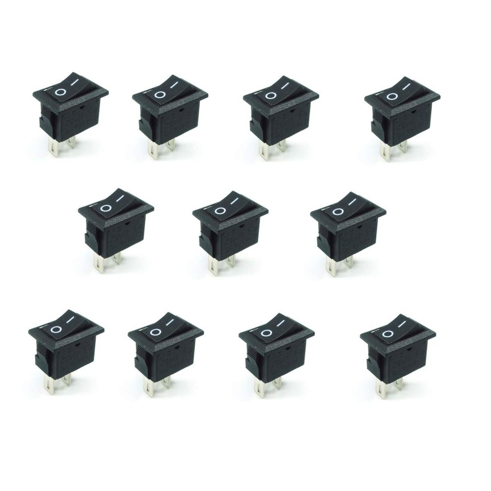 10x Lot ON/OFFF Black Rectangular Rocker DC 12V Switch Car/Truck/Boat/Motorcycle
