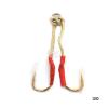 40 Fish WOW! Size 3/0 Gold 4X Strong Assist Hooks for Vertical Speed jig, Knife jig, Butterfly Jigs, Flat Fall jig view 3