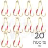 20 Fish WOW! 4/0 Assist Hook Gold-Plated 4X Strong Jigging Assist Fishing Hooks Size 4/0 for Vertical Speed Knife Butterfly Flat Fall jigs view 4