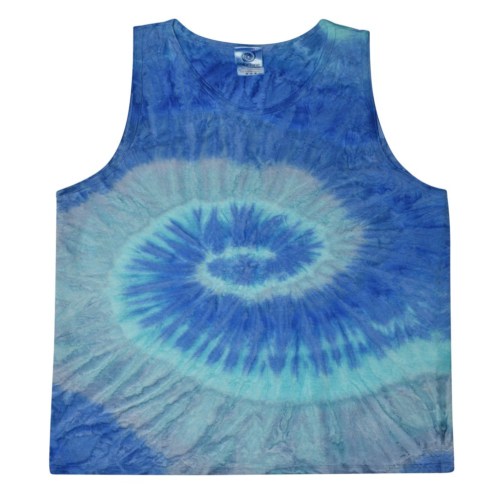 Colortone Unisex Tie Dye Tank Top, Bue Jerry, 3X-Large