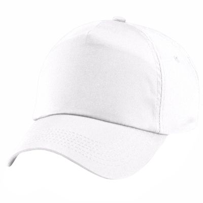 Beechfield Unisex Plain Original 5 Panel Baseball Cap (One Size) (White)