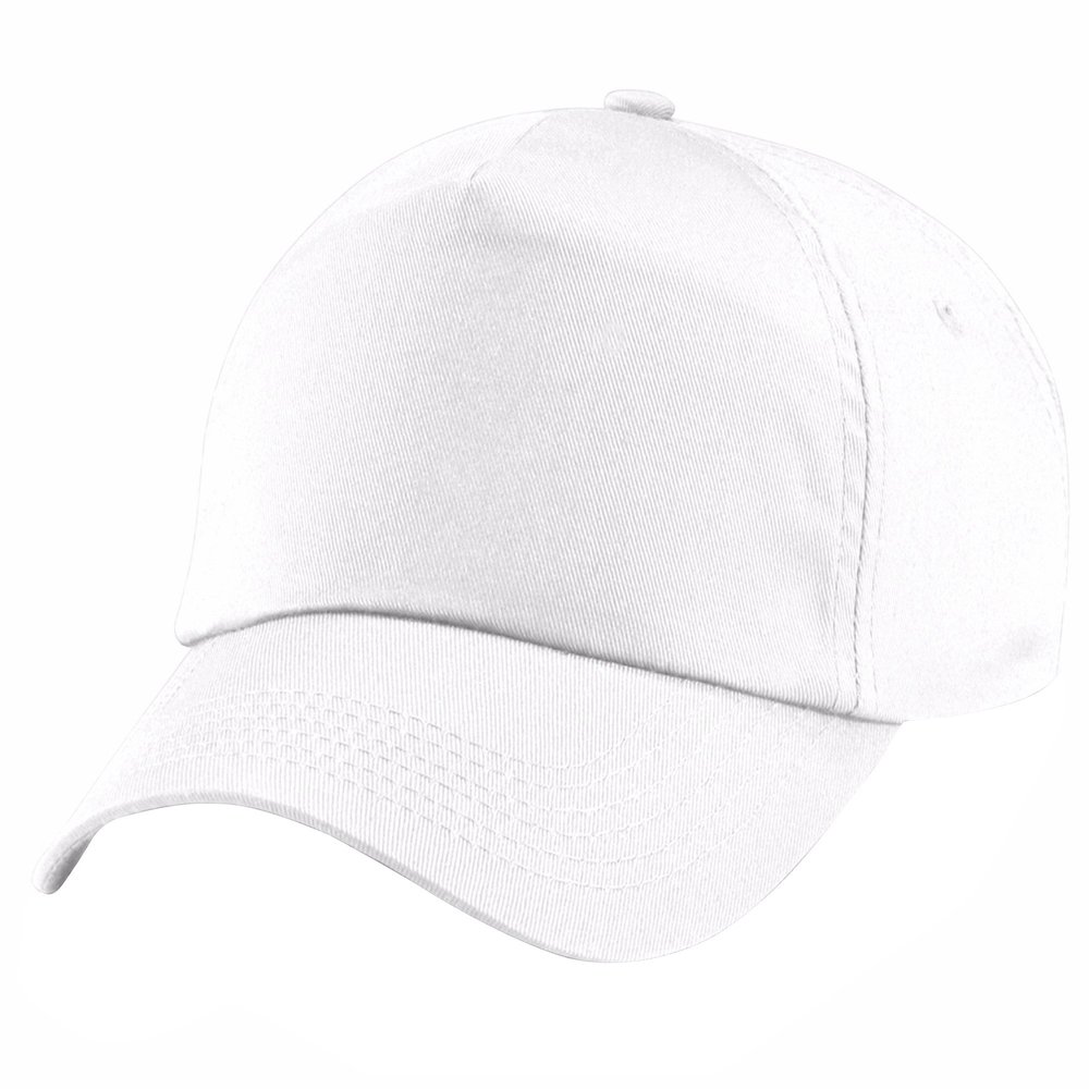 Beechfield Unisex Plain Original 5 Panel Baseball Cap (One Size) (White)