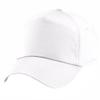 Beechfield Unisex Plain Original 5 Panel Baseball Cap (One Size) (White) view 1