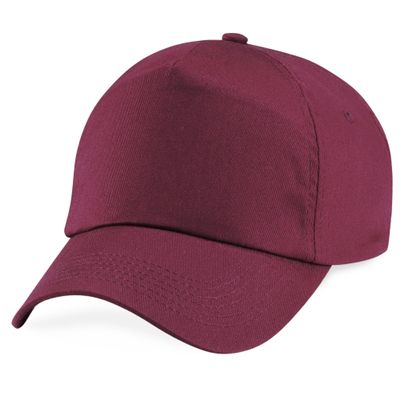 Beechfield Unisex Plain Original 5 Panel Baseball Cap (One Size) (Burgundy)
