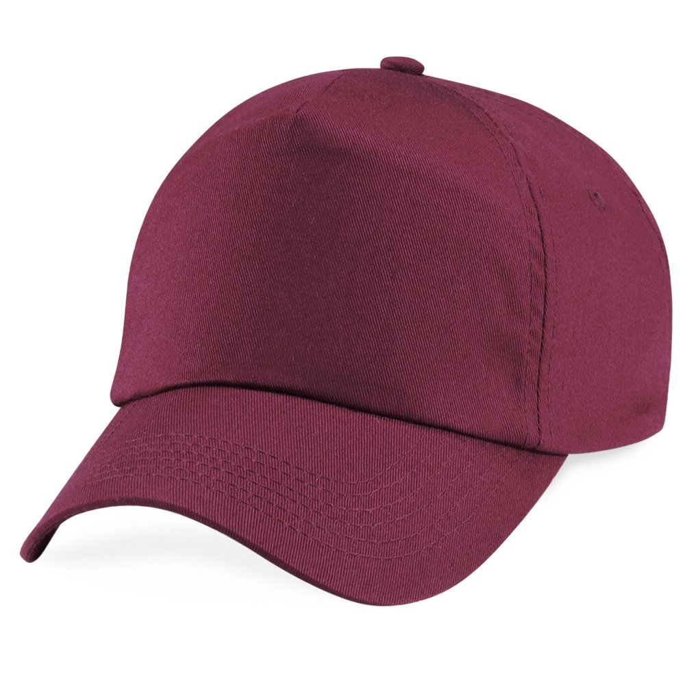 Beechfield Unisex Plain Original 5 Panel Baseball Cap (One Size) (Burgundy)