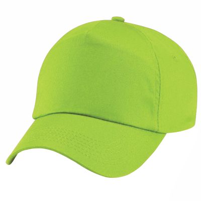 Beechfield Unisex Plain Original 5 Panel Baseball Cap (One Size) (Lime Green)