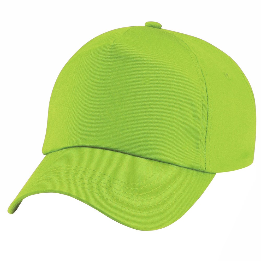 Beechfield Unisex Plain Original 5 Panel Baseball Cap (One Size) (Lime Green)