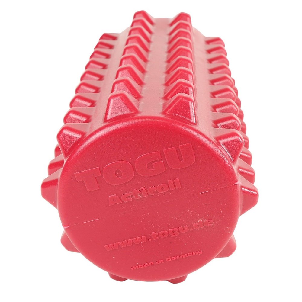 TOGU 30-4461R Actiroll Spiked Massage Roller, Short, 5" Height, 5" Width, 12" Length, Red