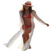 JJ-GOGO White Chiffon Slit Beach Maxi Sundress view 1