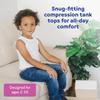 Fun & Function - Hug Tank Top - Sensory Compression Shirt, Undershirt Hugger for Kids - Compression Clothes for Sensory Needs - X-Large White view 2