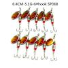 LENPABY Spoon Lure Hard Spinnerbait Metal Spinner Fishing Lures Pesca Swim Bait Fishing Tackle10pcs SP068 view 2