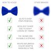 Bow Tie House Royal Blue Bow Ties for Men Cute Bow Tie Expands Our Color Line - Light Sky Deep Natural Blue Electric Navy Blue Pre Tied Bow Tie for Men's - shop (Large, Electric Blue) view 3