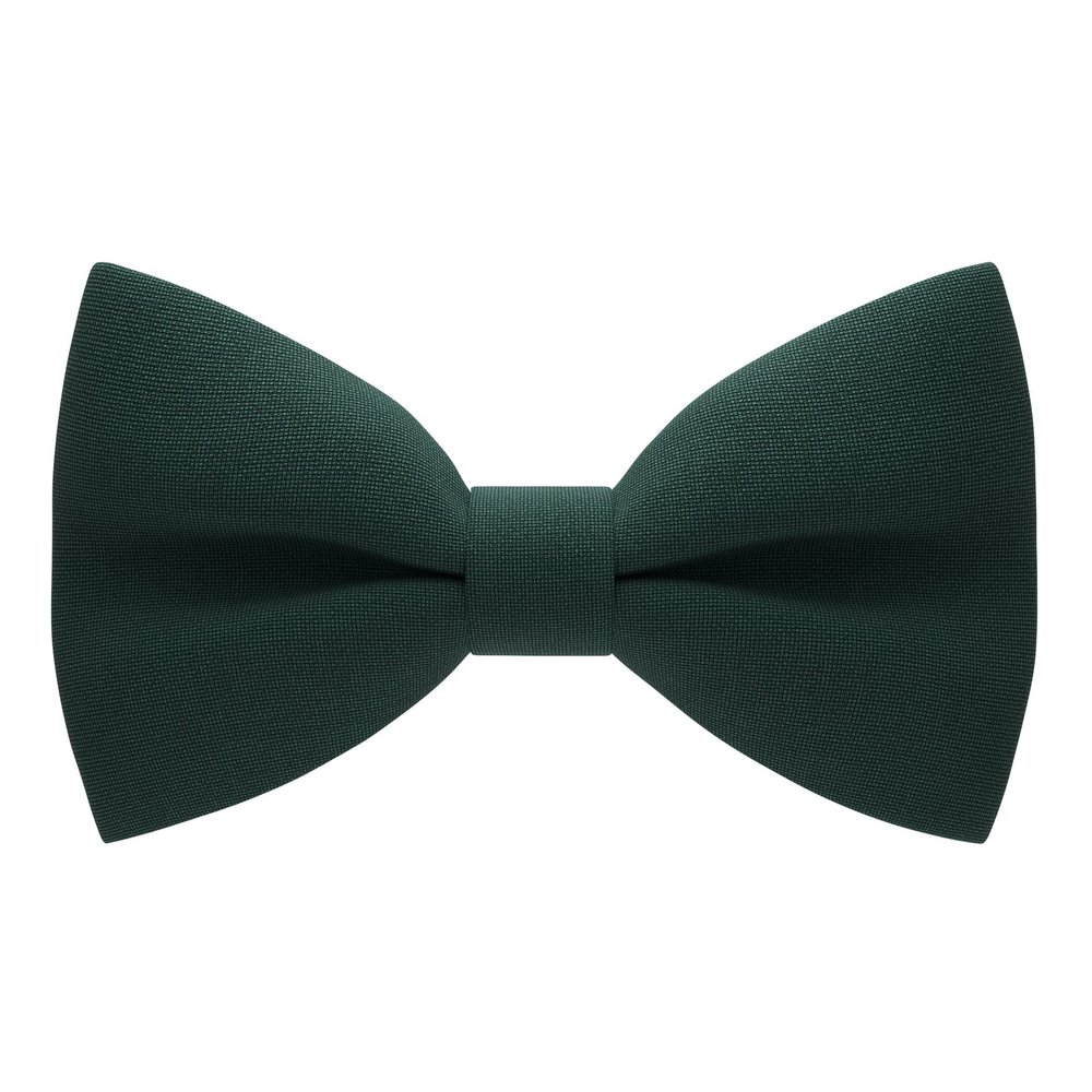 Bow Tie House Men's Classic Pre-Tied Bow Tie Formal Solid Tuxedo (Large, Dark Green)
