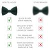 Bow Tie House Men's Classic Pre-Tied Bow Tie Formal Solid Tuxedo (Large, Dark Green) view 3