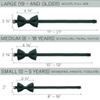 Bow Tie House Men's Classic Pre-Tied Bow Tie Formal Solid Tuxedo (Large, Dark Green) view 4