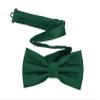 TINYHI Men's Classic Pre-Tied Formal Tuxedo Sliver Bowtie Dark Green One Size view 1