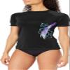 Kanu Surf womens Marina Upf 50+ Short Sleeved Active Rashguard & Workout Top Rash Guard Shirt, Katya Black, X-Small US view 1