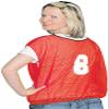 12 Numbered, Nylon Scrimmage Vests, Numbered 1-12, Printed Front & Back (Red) view 3