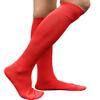 COUVER Polyester Softball Soccer Socks Baseball Football Socks for Youth Men and Women, Medium, Red, 1 Pair