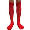 COUVER Polyester Softball Soccer Socks Baseball Football Socks for Youth Men and Women, Medium, Red, 1 Pair view 2