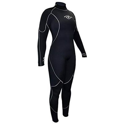 Aqua Lung Women's Aquaflex 7mm Back-Zip Jumpsuits - Black/Charcoal - Size 4