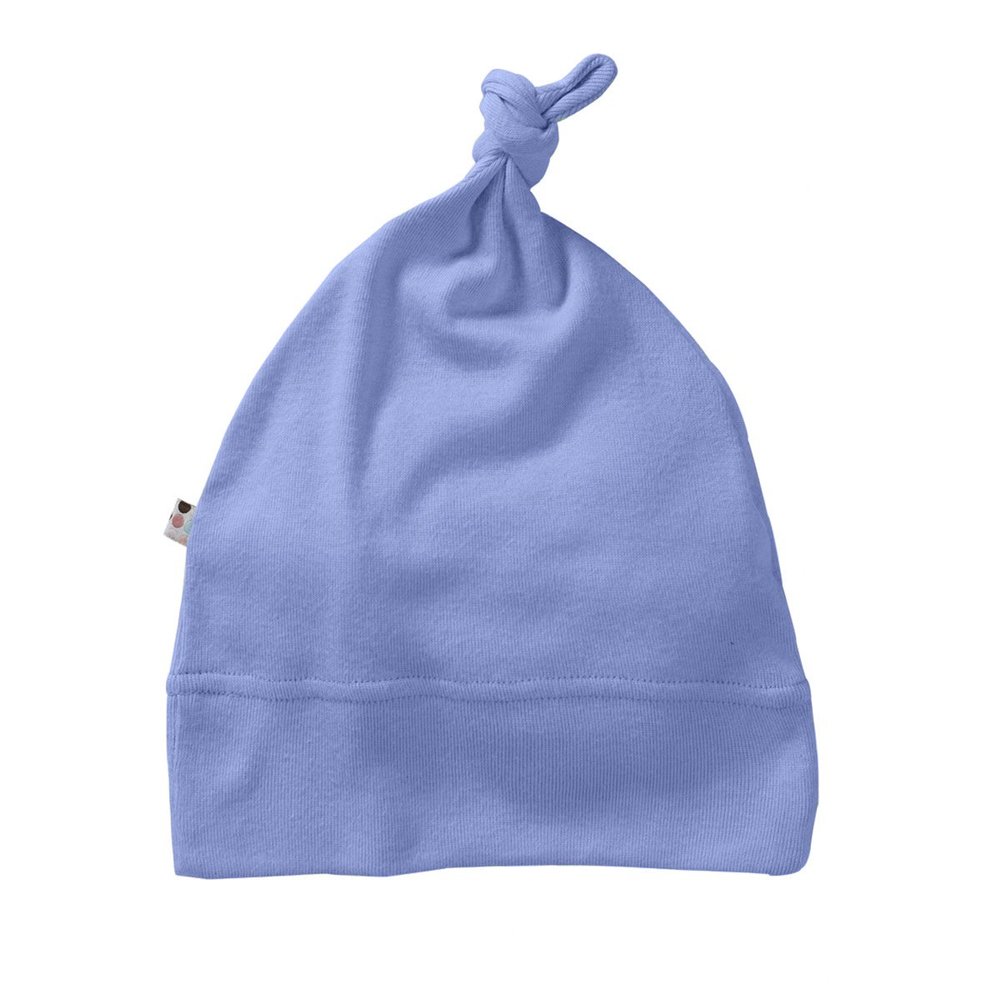 Babysoy Basic Single Knot Beanie (12-24 Months, Lake Blue)