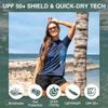 Kanu Surf Women's Marina UPF 50+ Short Sleeved Active Rashguard & Workout Top, Katya Navy, X-Large view 2