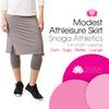 Snoga Athletics 22in Athletic Side Slit Pencil Skirt & Attached Capri Leggings, Tummy Control Waistband, Back Pocket, Grey XS view 2